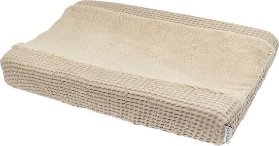 Meyco Baby Wafel Teddy aankleedkussenhoes - sand - 50x70cm