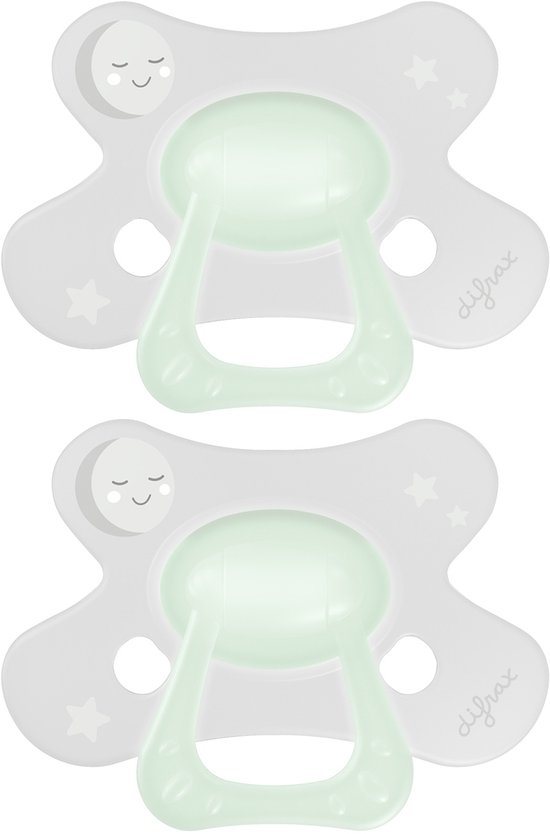 Difrax Natural Fopspeen - 18+ Maanden - Glow in the Dark - 2 Stuks