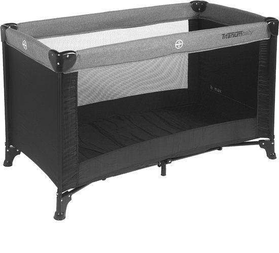 Titaniumbaby Campingbed 60 X 120 - Zwart / Melange