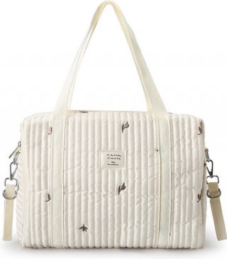 Luiertas - Mombag - Schoudertas - Verzorgingstas - Kraamcadeau - Groot - Olijf - Beige