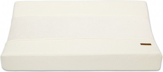 Baby's Only Gebreide baby aankleedkussenhoes - Waskussenhoes - Overtrek verzorgingskussen Classic - Wolwit - 45x70 cm