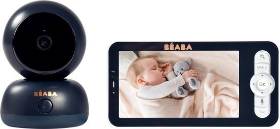 Béaba Zen Premium Babyfoon met camera en app - Baby Monitor met parent unit - Baby camera - Night Blue