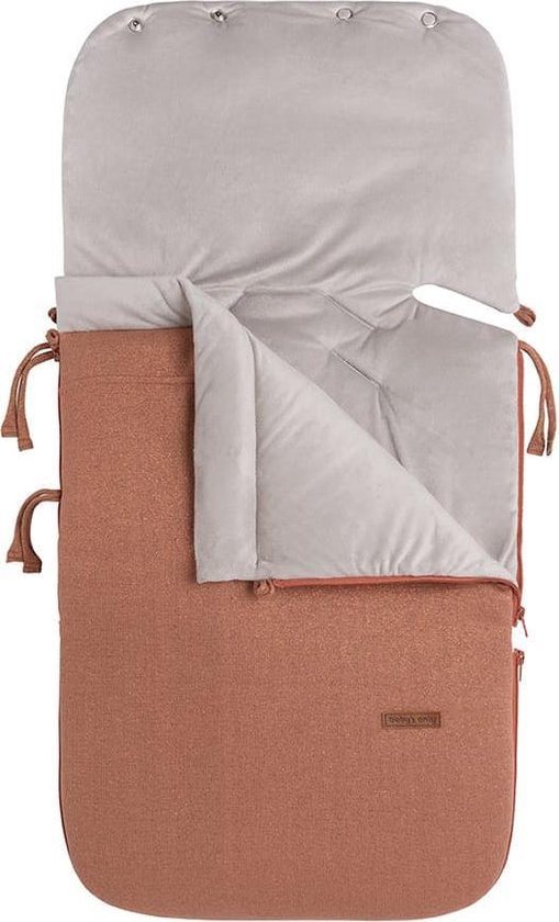 Baby's Only Voetenzak autostoel 0+ Sparkle - Koper-Honey Mêlee - Met subtiel glittertje - Geschikt voor drie- en vijfpuntsgordel