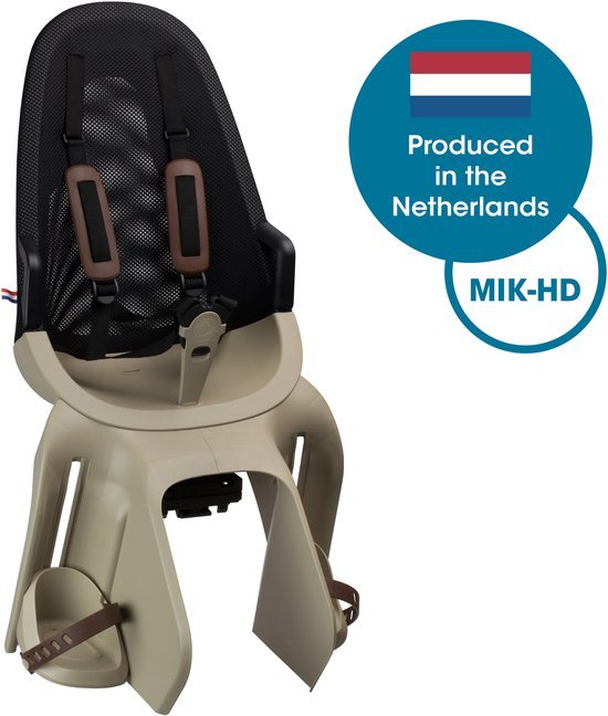 Qibbel Air Fietsstoeltje Achter - MIK-HD - Fietszitje - Cappuccino