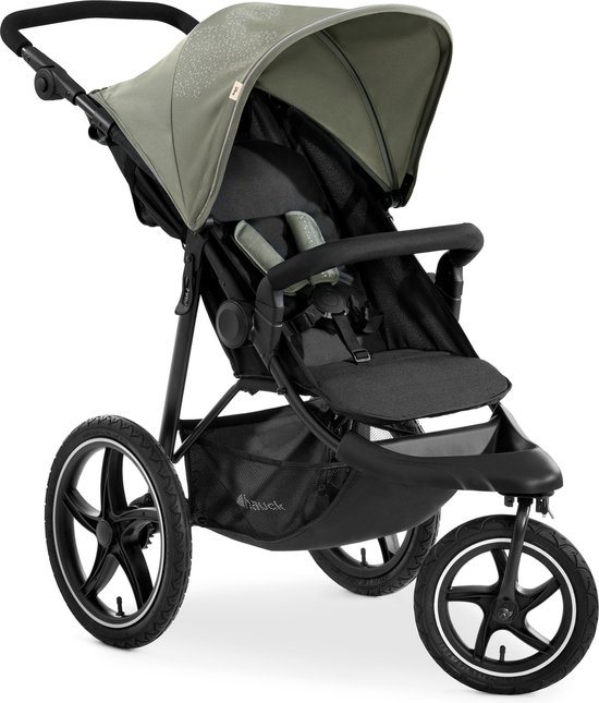 Hauck Kinderwagen Runner 2 - Buggy - Grote luchtbanden - Compact opvouwbaar - Olive