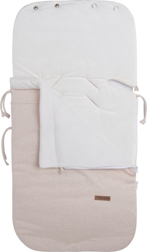 Baby's Only Voetenzak autostoel 0+ Sparkle - Goud-Ivoor Mêlee - Met subtiel glittertje - Geschikt voor drie- en vijfpuntsgordel