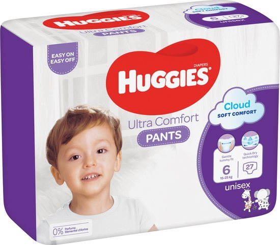 Huggies Luierbroekjes - maat 6 (15 tot 25 kg) - Ultra Comfort - unisex - 216 stuks (8x27)- Maandbox