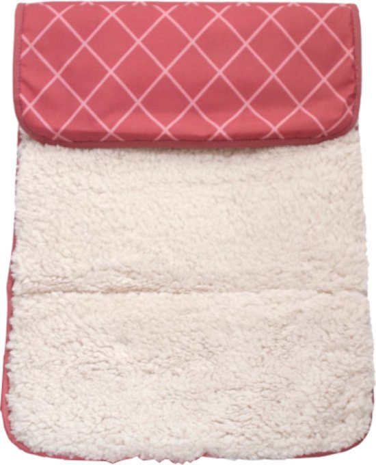 KipKep Napper Verschoonmatje - Dusty Clay - teddy binnenkant - wasbaar matje - gerecyclede materialen - roze