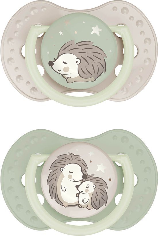 Difrax LOVI Dynamische Fopspeen - 0 tot 6 Maanden - Groen - 2 Stuks