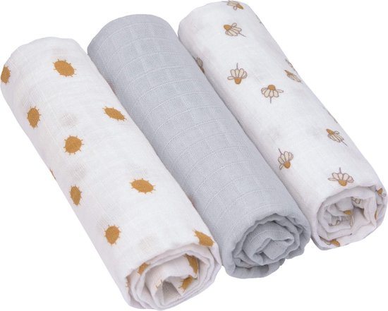 Lässig Hydrofiele luier swaddle doek Adventure Dragonfly 3 stuks 85x85 cm