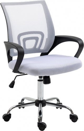 SVITA CYDNEY bureaustoel - mesh bekleding draaistoel stoel bureau wit