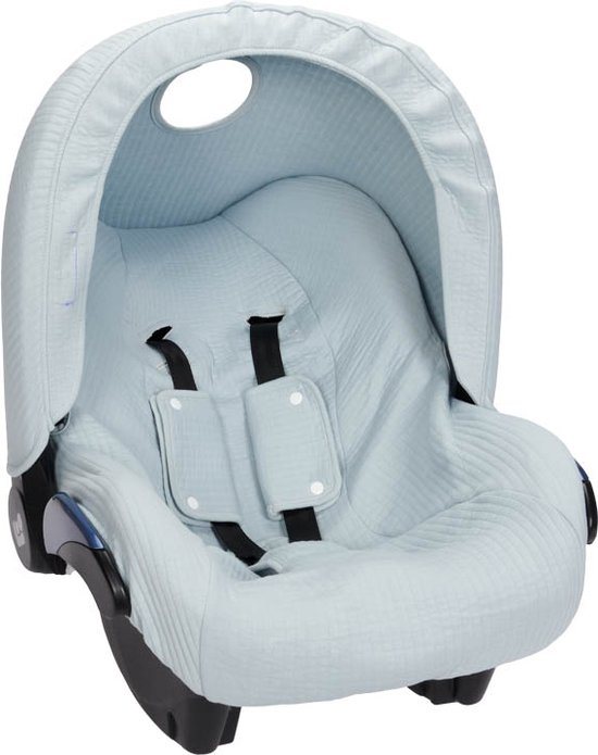 Little Dutch Pure Soft Blue - Baby Jongens & Meisjes - Zonnekap autostoeltje 0+