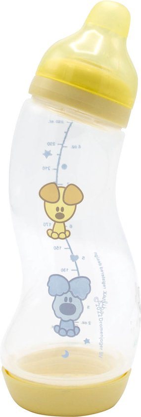 Difrax Baby fles 250 ml Natural - S-Fles - Anti-Colic - Woezel & Pip - 1 stuk