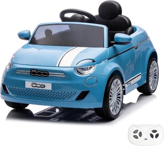 Fiat 500e - Elektrische Kinderauto - 6V accu - 1 tot 5 jaar - Blauw