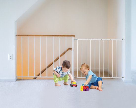 Jippie’s Quick Install schroefhek - veiligheidshekje - traphek - verstelbaar 63 tot 108 cm - 77 hoog - wit