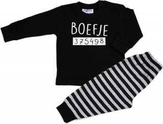 Fun2Wear - Pyjama Boefje - Zwart - Maat 86 -