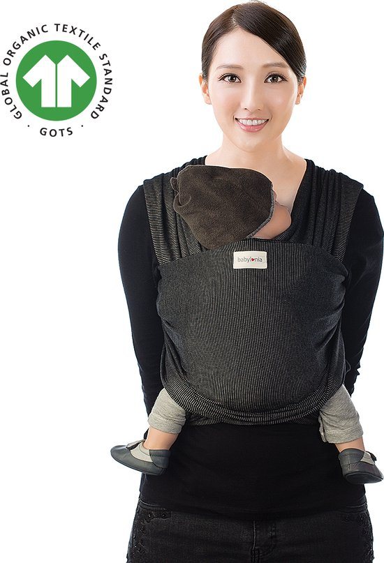 Babylonia TRICOT SLEN DESIGN Draagdoek Baby - 500 cm - Black Stipple