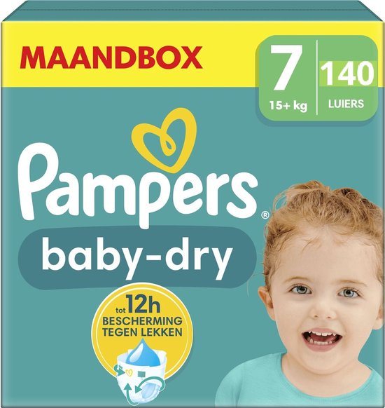 Pampers - Baby Dry - Maat 7 - Maandbox - 140 stuks - 15+ KG