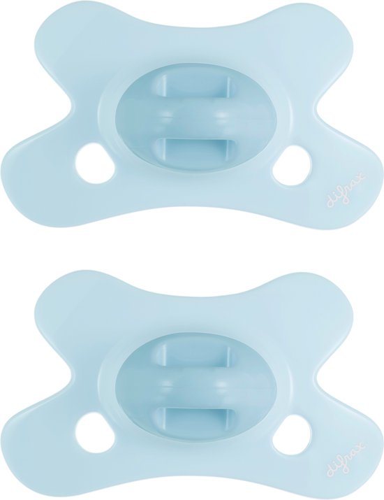 Difrax Natural Fopspeen - 0 tot 6 Maanden - Lichtblauw - 2 Stuks