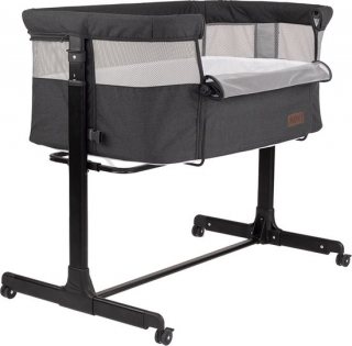 Novi Baby Goodnight Co-Sleeper - Wieg - Zwart melange - Verstelbaar frame