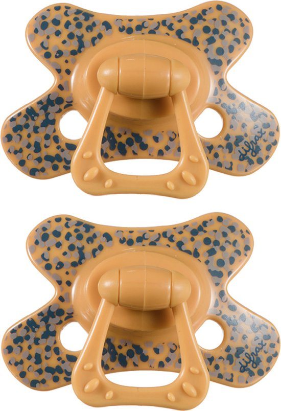 Difrax Natural Fopspeen - 12 tot 18 Maanden - Geel - 2 Stuks
