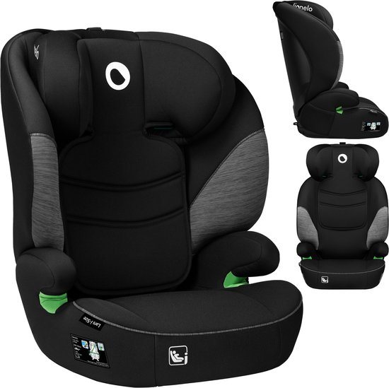 Lionelo Lars – i-Size Autostoeltje 100-150 cm – Voorwaarts gericht (FWF) – Bevestiging met autogordel – Hoofdsteun met Memory Foam – 10 hoogtestanden – Brede zitting met EPE-schuim – Verwijderbare rugleuning – Wasbare bekleding