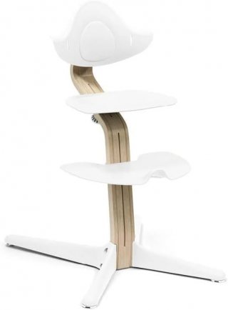Stokke Nomi stoel, White - Inspireert actief zitten - Zonder gereedschap, naadloze verstelbaarheid - Inclusief stabiele voetsteun en anti-kantelwielen - Kan tot 150 kg dragen