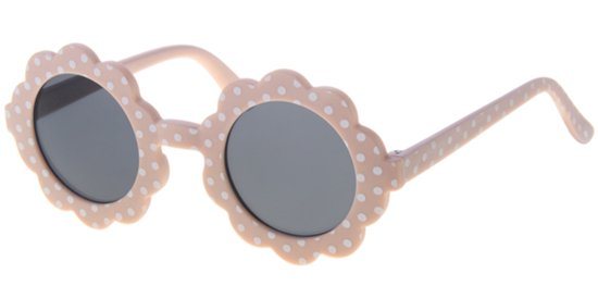 Dudes & Dudettes - babyzonnebril - 9 mnd t/m 24 mnd - bloem - UV400 bescherming - roze - babyzonnebril bloem design