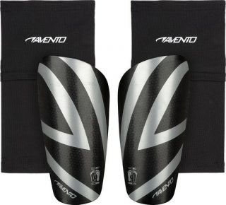 Avento Scheenbeschermers - Met Sok - Zwart/Zilver - Maat M