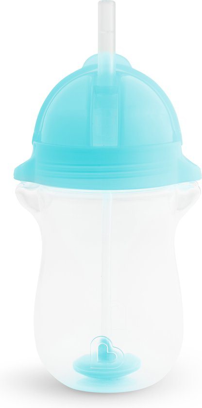 Munchkin Tip & Sip Antilek Rietjesbeker - Vaatwasserbestendig - Vanaf 12 maanden - 296ml - Munchkin drinkbeker - Blauw