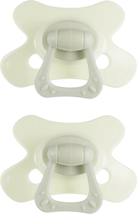 Difrax Natural Fopspeen - 12 tot 18 Maanden - Lichtgroen - 2 Stuks