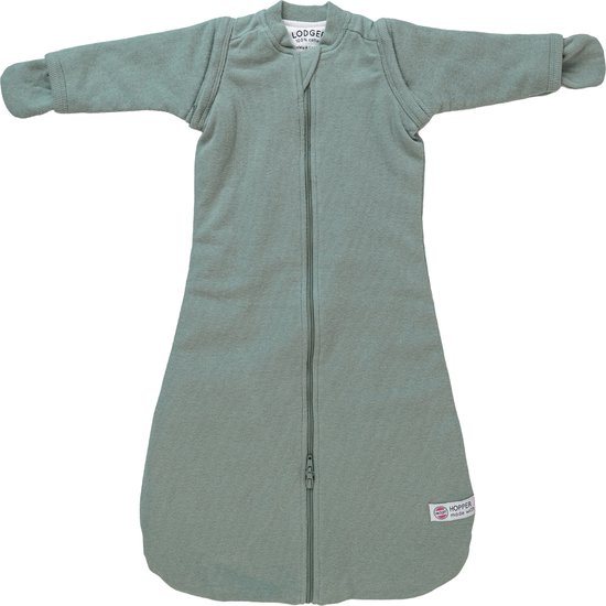 Lodger - Slaapzak newborn winter � afritsbare mouw � groen � 50cm � veilige pasvorm