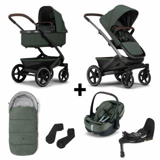 Kinderwagen Joolz Geo³ Forest Green + Autostoel Joolz x Maxi-Cosi, Slide Tech Base&Accessoires