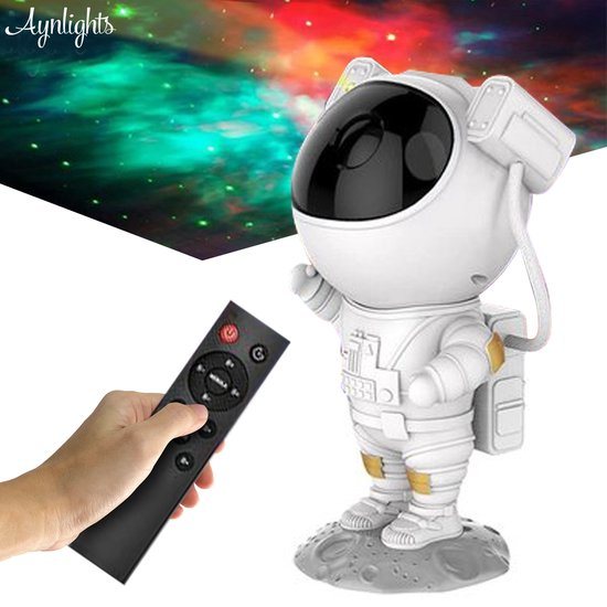 Aynlights® [origineel] -2025 - Astronaut Sterren Projector - Groot model 23CM - Galaxy Projector - Sterrenhemel - Star Projector - Sterren lamp - Nachtlamp - Afstandsbediening