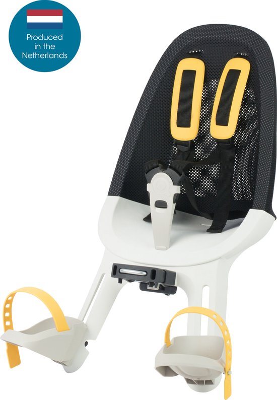 Qibbel Air Fietsstoeltje Voor - White Smoke - Stuurpenbevestiging - Voorzitje - Fietszitje - Stuur