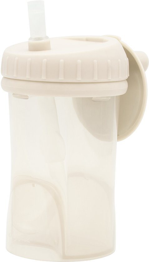 Difrax Rietjesbeker Drinkbeker - 250 ml - 12+ Maanden - Beige - 1 stuk