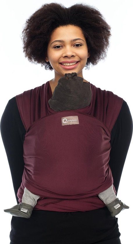 Babylonia Tricot-Slen Organic - Draagdoek - burgundy red