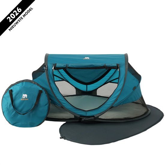 Deryan Peuter Luxe Campingbedje – Inclusief zelfopblaasbare matras - Ocean