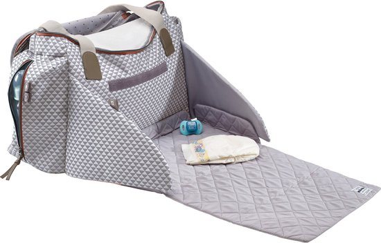 Béaba Verzorgingstas 'Sydney' II PLAY PRINT Grey/Coral