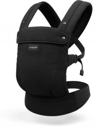Vulpes Goods® BabyCare - Draagzak – Ergonomische Baby Draagzak 0-36 mnd – Luxe Buikdrager tot 20 kg – OEKO-TEX® Katoen – Handsfree Comfort - Met Rugsteun & M-Positie - Zwart