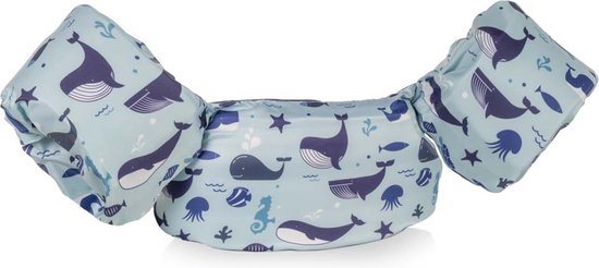 HappySwimmer Puddle Jumper - Zwemvest met walvis print voor kinderen