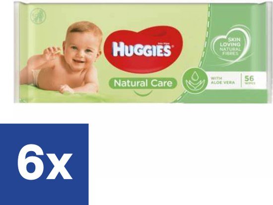 Huggies Natural Care Billendoekjes - 6 x 56 doekjes (336 doekjes)