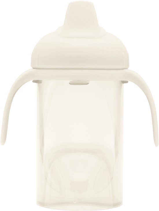Difrax Tuitbeker Drinkbeker - 250 ml - 6+ Maanden - Beige - 1 stuk