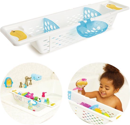 Munchkin Badmand voor Badspeelgoed - Secure Grip Bad Organizer - Makkelijk Badspeelgoed Opbergen! - Verstelbaar