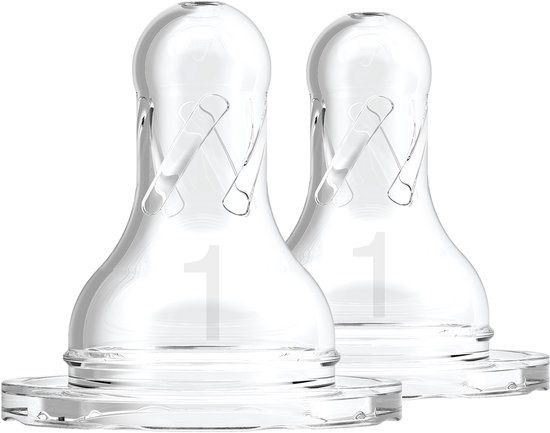 Dr. Brown's Options+ Flesspeen - Fase 1 - Smalle halsfles - 2 stuks