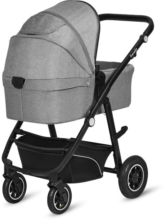 Lionelo Bianka - Kinderwagen 4 in 1 - incl. Autostoel & ISOFIX Basis - 0-22kg - XXL - Buggy 4in1 - Verstelbare Duwstang - Opvouwbaar - Accessoireset - XXL Zonnekap - Gelagerde Wielen - Reiswieg - Volledige Vering