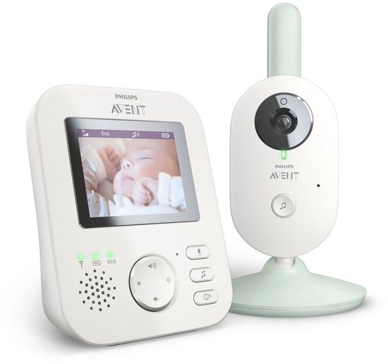 Philips Avent SCD831/26 beeldbabyfoon - babyfoon met camera - wit lichtgroen