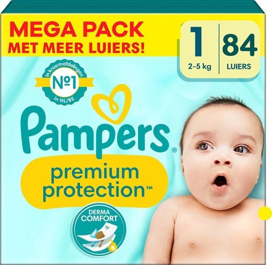 Pampers - Premium Protection - Maat 1 - Mega Pack - 84 stuks - 2/5KG
