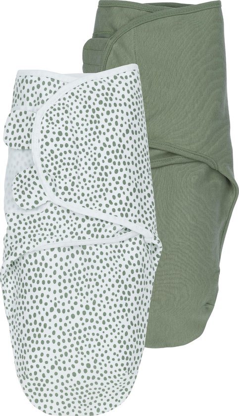 Meyco Baby Cheetah/Uni swaddlemeyco inbakerdoek - 2-pack - forest green - 0-3 maanden - 1.0 TOG
