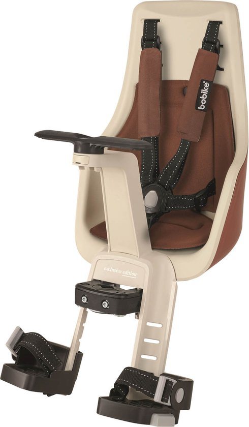 Bobike Exclusive Mini Plus Fietsstoeltje - Stuurbevestiging - Cinnamon Brown